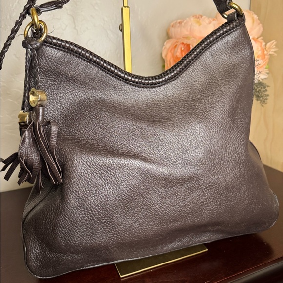 EUC Gucci Marrakech dark brown leather shoulder bag - Picture 5 of 12